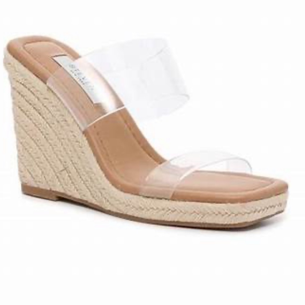 Steven New York Malaya Clear Wedges Size 9.5 - Picture 4 of 9